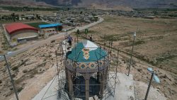 بهسازی و نماکاری یادمان شهدای گمنام شهر ایج به روایت تصویر